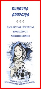 Prospekt o duhovnoj adopciji nero�enih