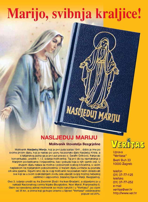 Nasljeduj Mariju - Molitvenik �tovatelja Bezgrje�ne